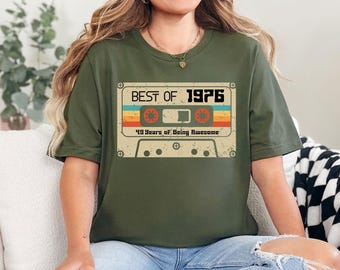49th Birthday Shirt, 49 Years Of Being Awesome T-Shirt, 1976 Birthday Shirt, 49th Birthday Gift For Women, 49th Birthday Men Tee, 1976 Shirt