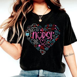 Love Nurse Shirt, Nurse T-Shirt, Nurse Tees, Cute Nurse Shirts, Nurse Appreciation Gift, Nurse Gift Idea, Nurses Week Gift, Registered Nurse