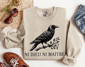 Anti-Authoritarian Sweatshirt,Ni Dieu Ni Maître, No God No Master,Anti Trump Sweatshirt,Leftist Protest Tee,Anarchist Sweatshirt,Anti Trump