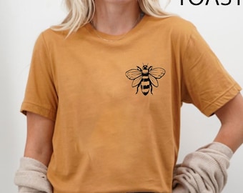 Bee T-shirt, Beekeeper Shirt, Pocket Bee Shirt, Insect Shirts, Earth Day Shirts, Beekeeper Gift, Bee Lover Shirt,Save the Bees Shirt,Bee Tee