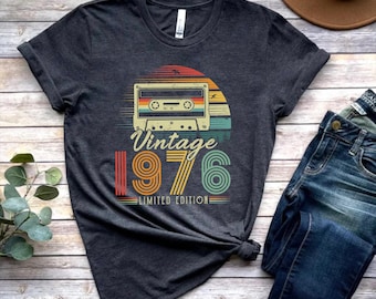 Vintage T Shirt, 49th Birthday Shirt, Vintage 1976 Shirt, 49th Birthday Gift for Women, 49th Birthday Shirt Men, Retro Shirt, Vintage 1976