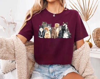 Women Cat Shirt, Cat Shirt, Love Cat Shirt, Animal Shirt, Mothers Day Cat Shirt, Funny Pet Shirt, Cat Lover Shirt,Cat Mom Shirt,Animal Lover