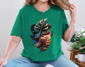 Monstera Leaf Shirt, Plant Shirt, Gift for Plant Lover, Plant Mom Gift, Plant Tee, House Plant Shirt, Plant Lady Shirt, Monstera Tee Shirt