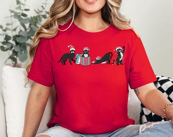 Christmas Shirt, Christmas Cat Shirt, Christmas Shirt, Meowy Christmas Shirt, Cat Lover Shirt, Merry Christmas Shirt, Gift For Christmas Tee
