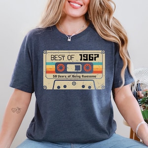 58th Birthday Shirt, 58 Years Of Being Awesome T-Shirt, 1967 Birthday Shirt, 58th Birthday Gift For Women, 58th Birthday Men Tee, 1967 Shirt