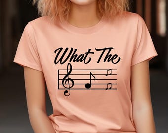What The F Musical Note Shirt, Musician Shirt, Pianist, Music Lover Tshirt, Piano, Funny, Sarcastic, Novelty, Gift, Music Teacher Gift Shirt