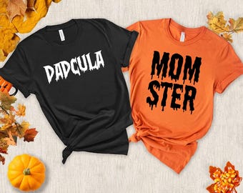 Momster and Dadcula Matching Halloween Shirts, Couples Halloween Shirts, Momster Shirt, Dadcula Shirt, Mom Halloween Shirt,Dad Halloween Tee