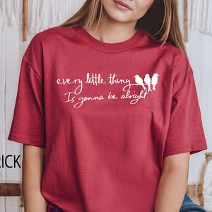 Comfort Colors® Three Little Bird Shirt, Peace Shirt, Reggae TShirt, Song Lyrics Tee, Every Little Thing Gonna Be Alright, Reggae Tee