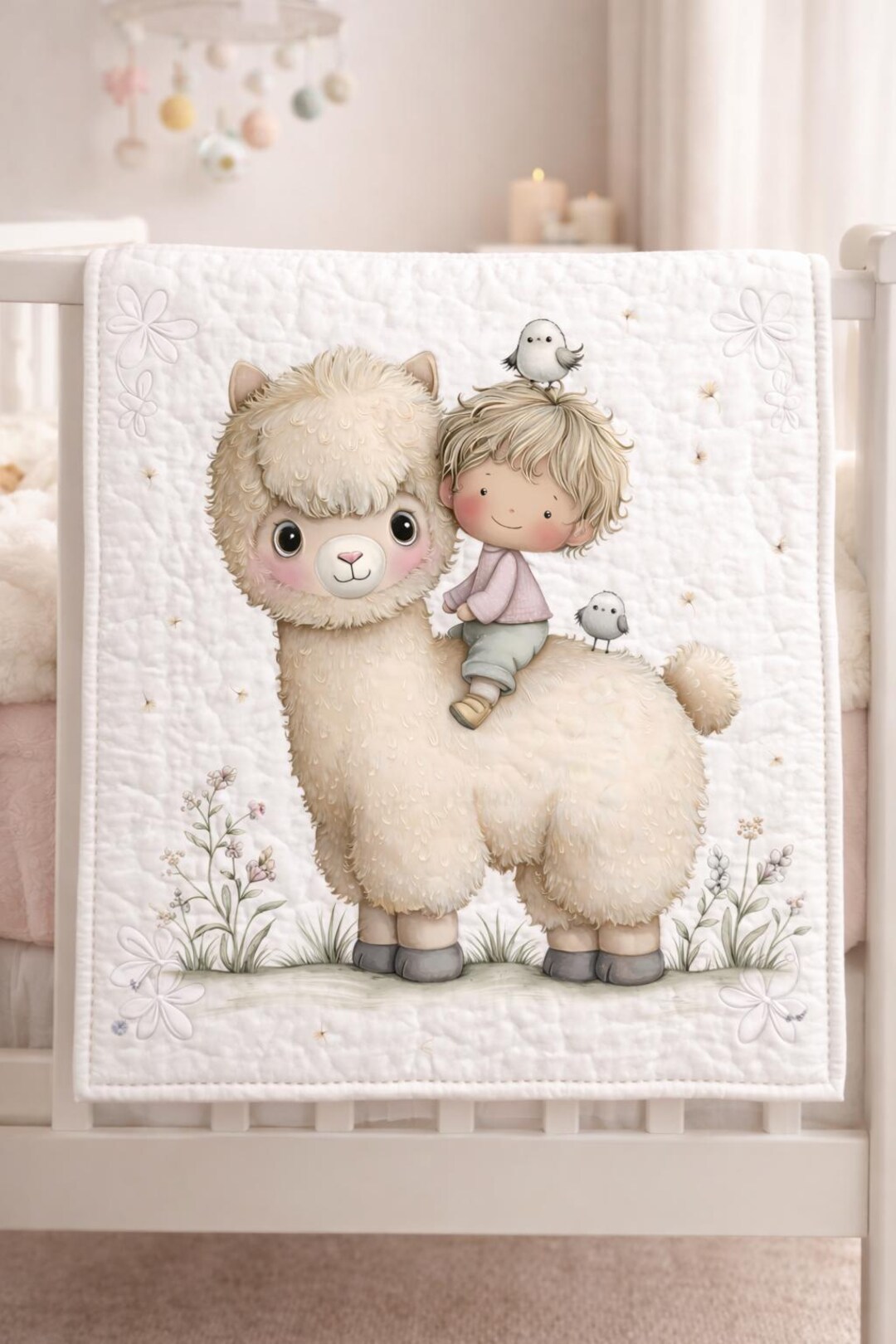Alpaca Farm Animals Cotton Fabric Panel for Quilting – Nursery Decor ...