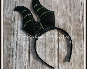 Maleficent Horns Headband by Twincess Bowtique - CUSTOM