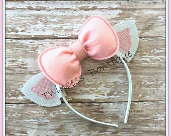 Marie Kitty Ears Headband - CUSTOM - Twincess Bowtique