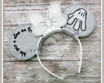 He put a ring on it- CUSTOM Engagement Bride Mouse Ears Headband