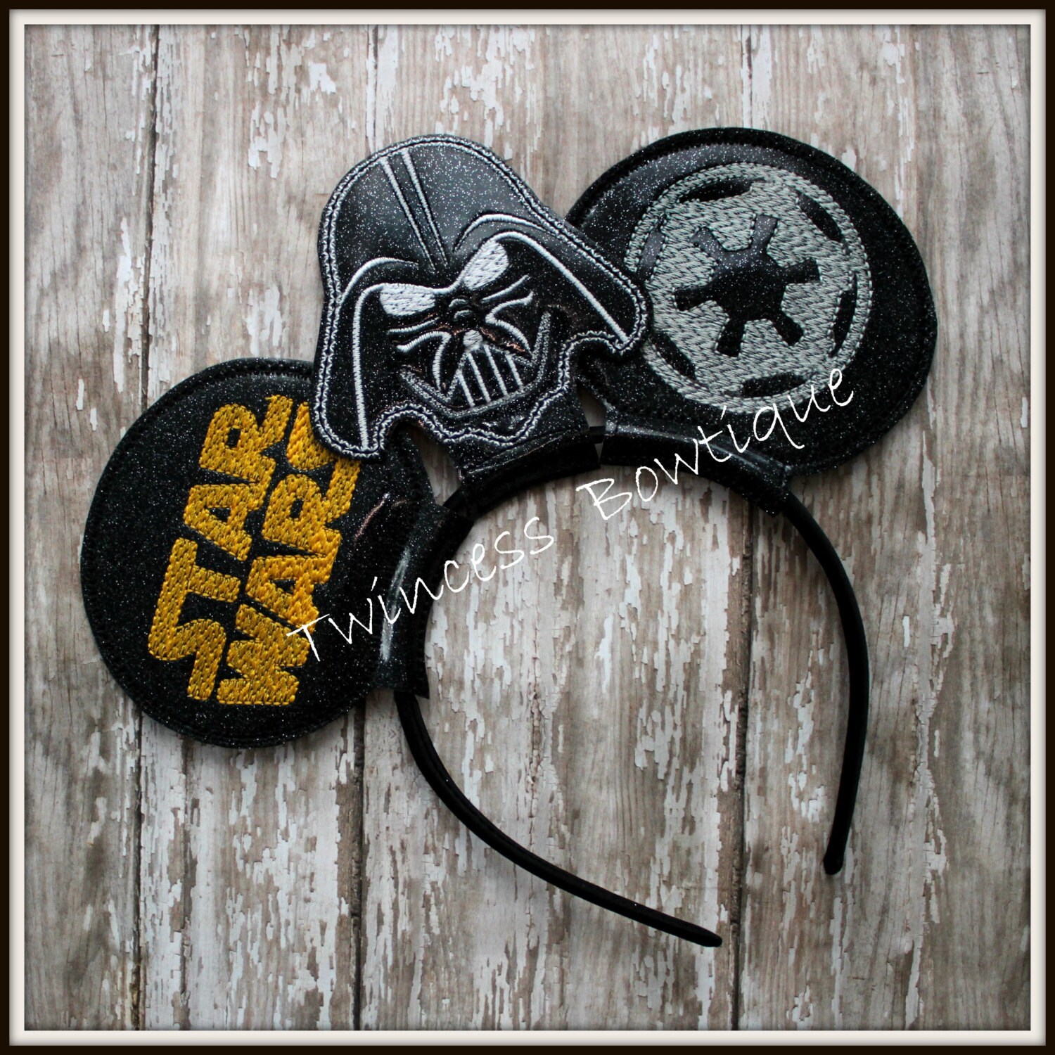 Darth Vader Mouse Ears Headband CUSTOM Twincess Bowtique - Etsy