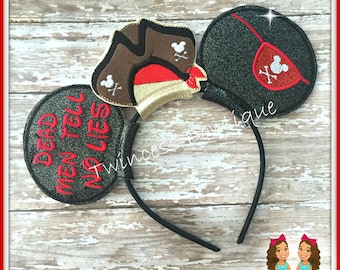 Pirate - CUSTOM Mouse Ears Headband - Twincess Bowtique