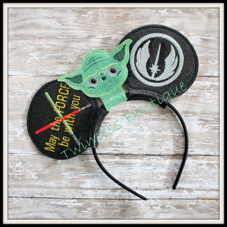 Download Jedi Yoda Mouse Ears Headband by Twincess Bowtique CUSTOM | Etsy