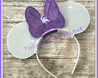 Daisy Bow Mouse Ears Headband by Twincess Bowtique - CUSTOM