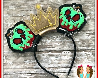 GLOW Poison Apple Mouse Ears Headband - CUSTOM - Twincess Bowtique