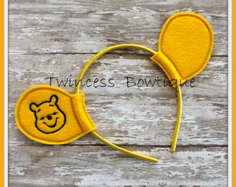 Pooh Ears Headband - Twincess Bowtique