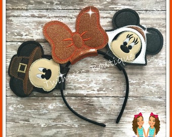 Pilgrim Mouse Ears Headband by Twincess Bowtique - CUSTOM