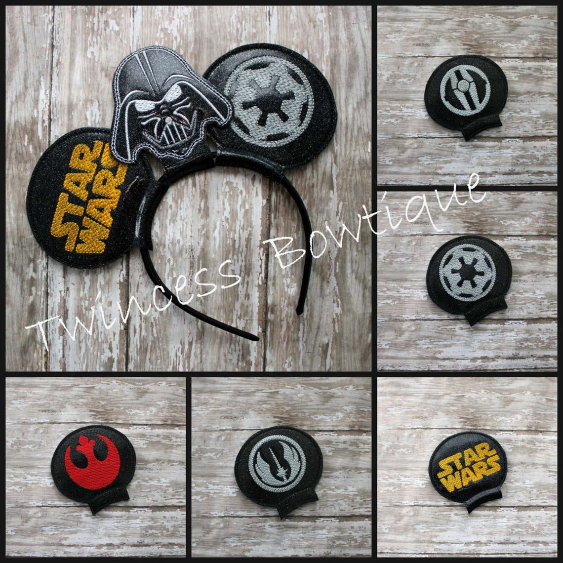 Darth Vader Mouse Ears Headband CUSTOM Twincess Bowtique - Etsy