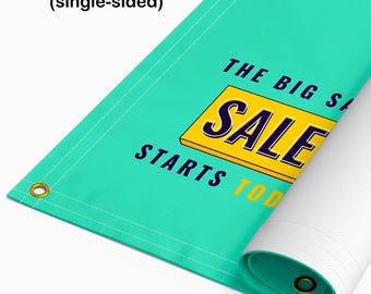 Custom Vinyl Banner, 13oz or 18oz Outdoor Sign, Business, Birthday, Graduation, Double Sided Available