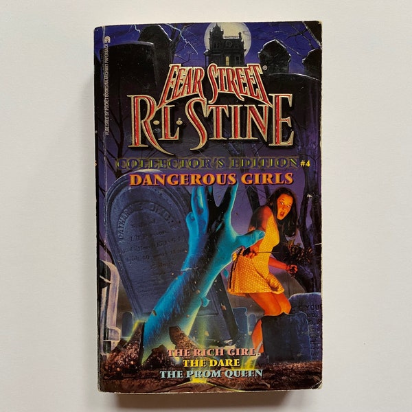 RL Stine Fear Street Dangerous Girls Paperback Book Teens Young Adults Reading Horror Adventure 90s 1998 Collectors Edition #4