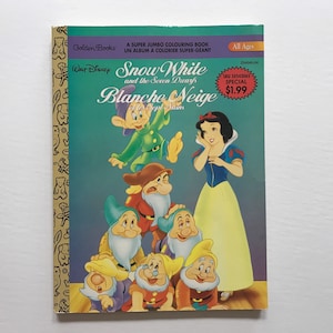 1990年代のディズニー『白雪姫と七人の小人』ぬり絵 - Etsy 日本