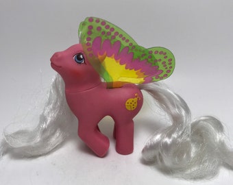 Vintage My Little Pony Baby Lady Flutter Summer Wing Ponies with Wings 80s Kids Toys Collectible Doll Winger