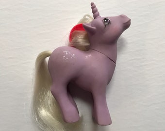 1980s My Little Pony Powder Pony MLP G1 Cute 80s Kids Toys Purple 1984 Glitter