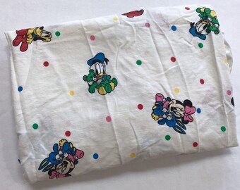 Rare Dundee Disney Babies Fitted Crib Sheet Mickey Minnie Donald Made in USA