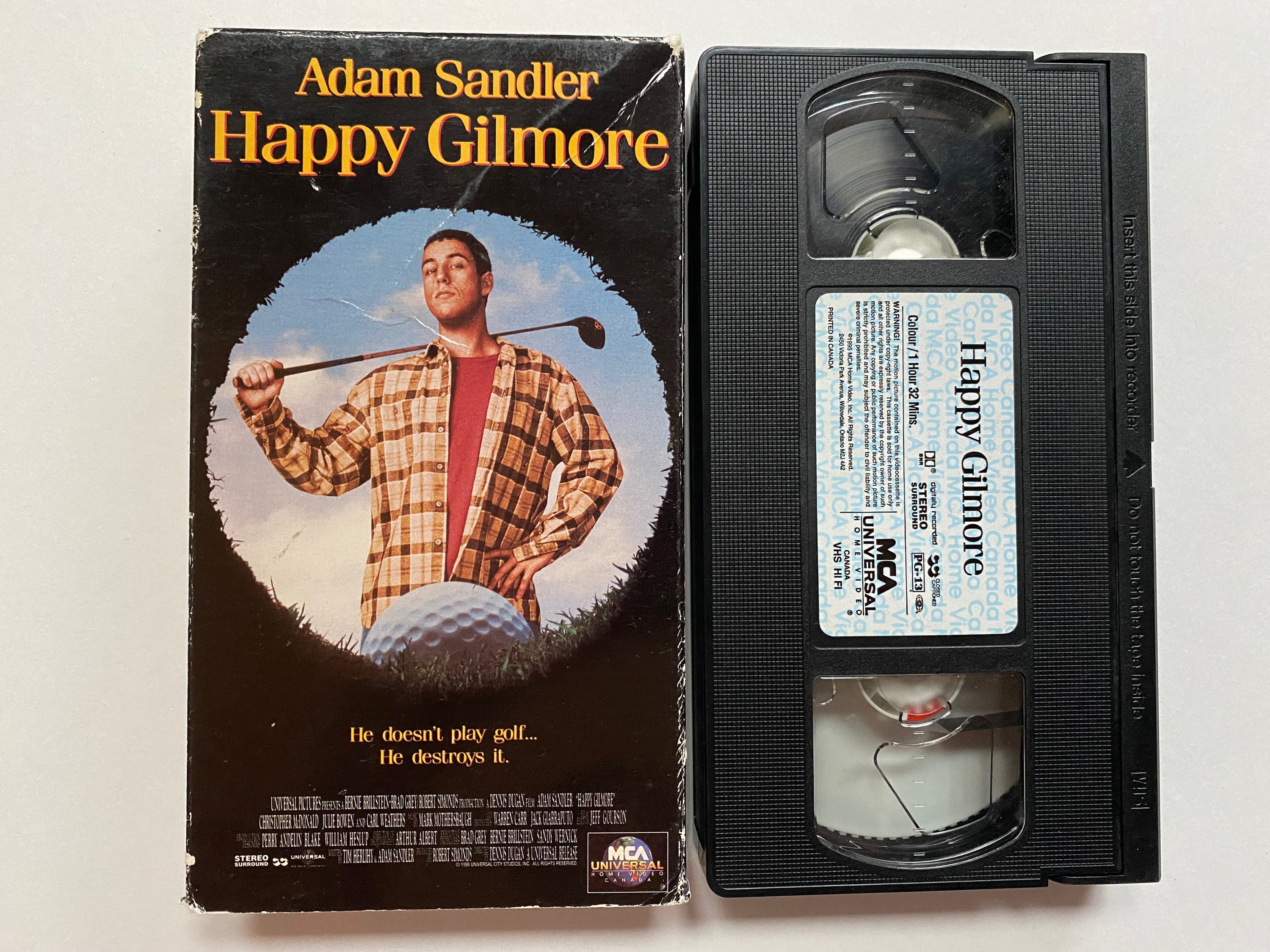 Happy Gilmore VHS Video Movie Film Adam Sandler Comedy 1996 - Etsy