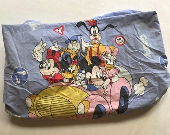Mickey and Minnie Disney Twin Fitted Sheet Car Ride Fabric