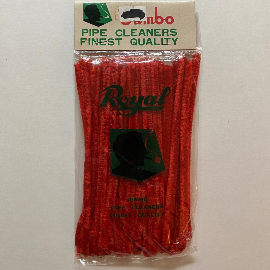 Vintage Pipe Cleaners for Crafting Chenille Stems Red Royal Etsy