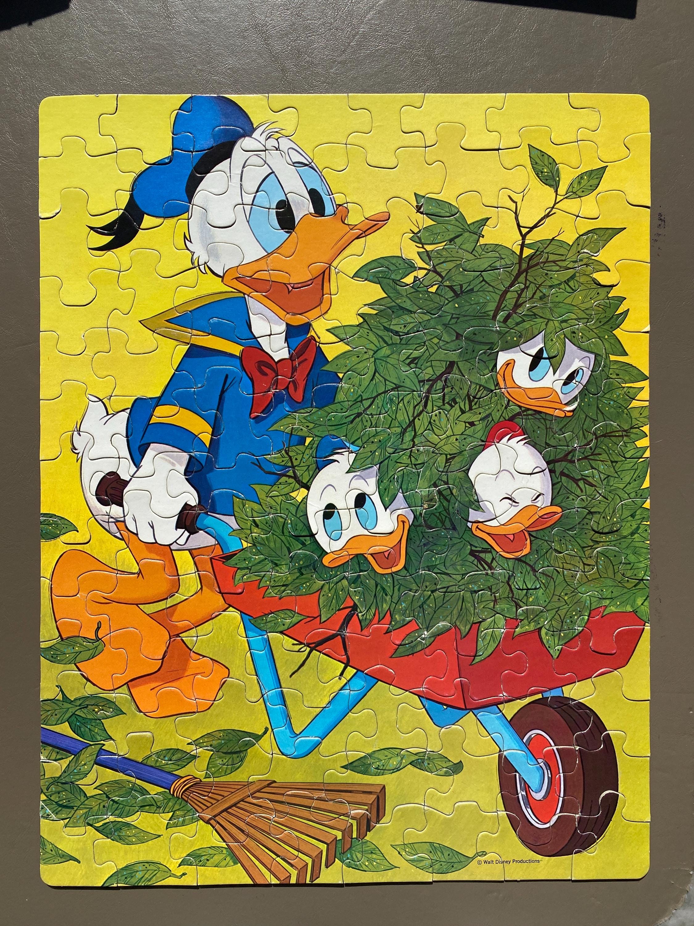 DONALD DUCK ★ ヴィンテージ　パズル　ウォルトディズニー Disney Donald Duck Jigsaw Puzzles LOT Complete Game Night Toys - Etsy