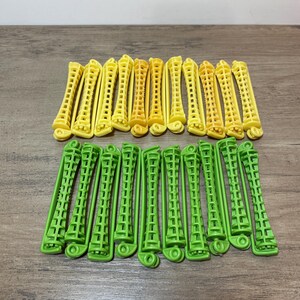 Vintage Swing Arm Perm Rods Hair Perming Curlers Yellow Tool Supply Toni