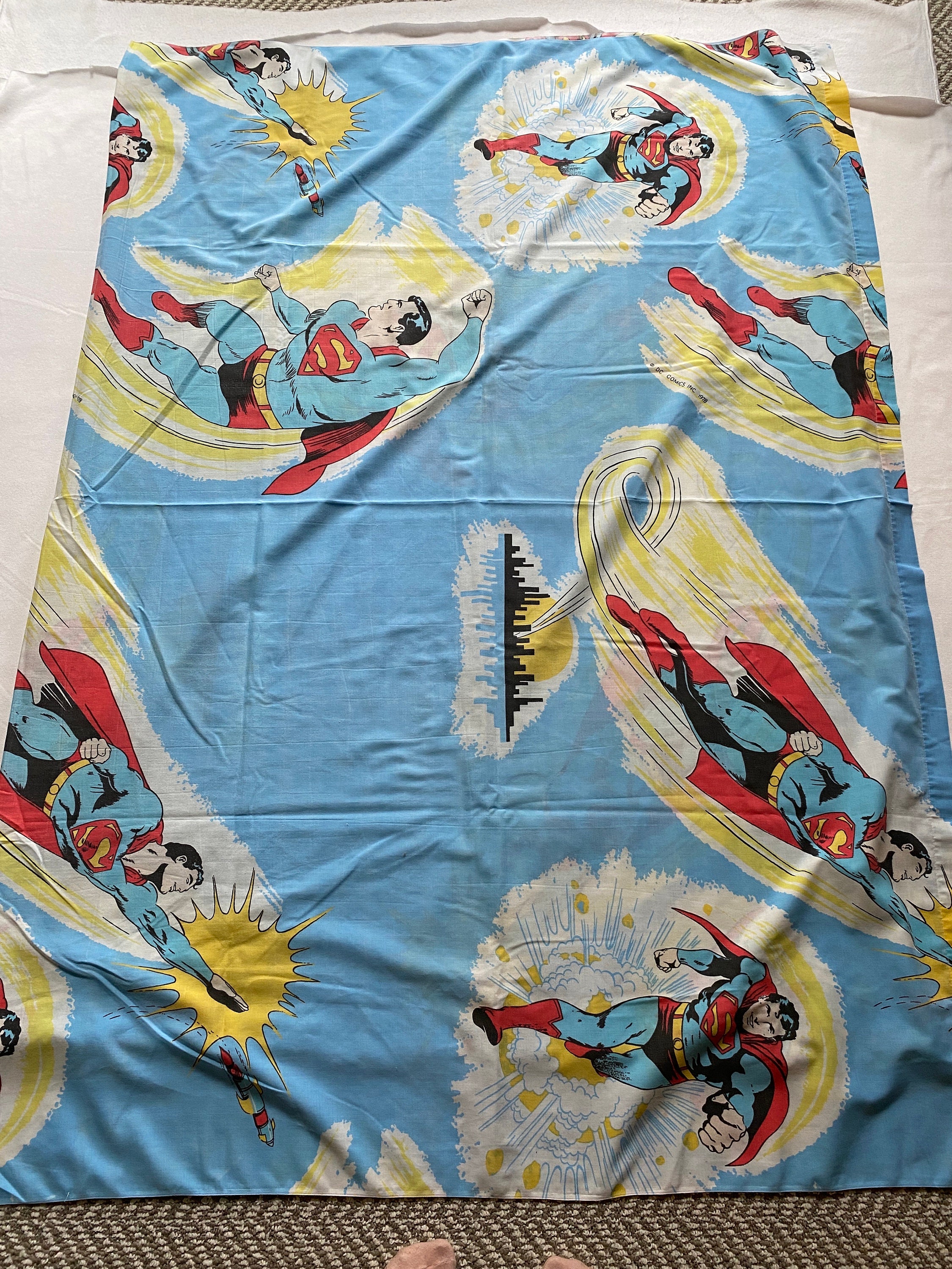 1978 DC Comics Superman Twin Flat Sheet 70s Kids Bedding - Etsy