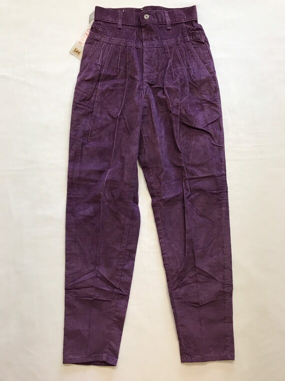 KIDS 1980s Lee Casuals Purple Corduroy Pants Miss… - image 3