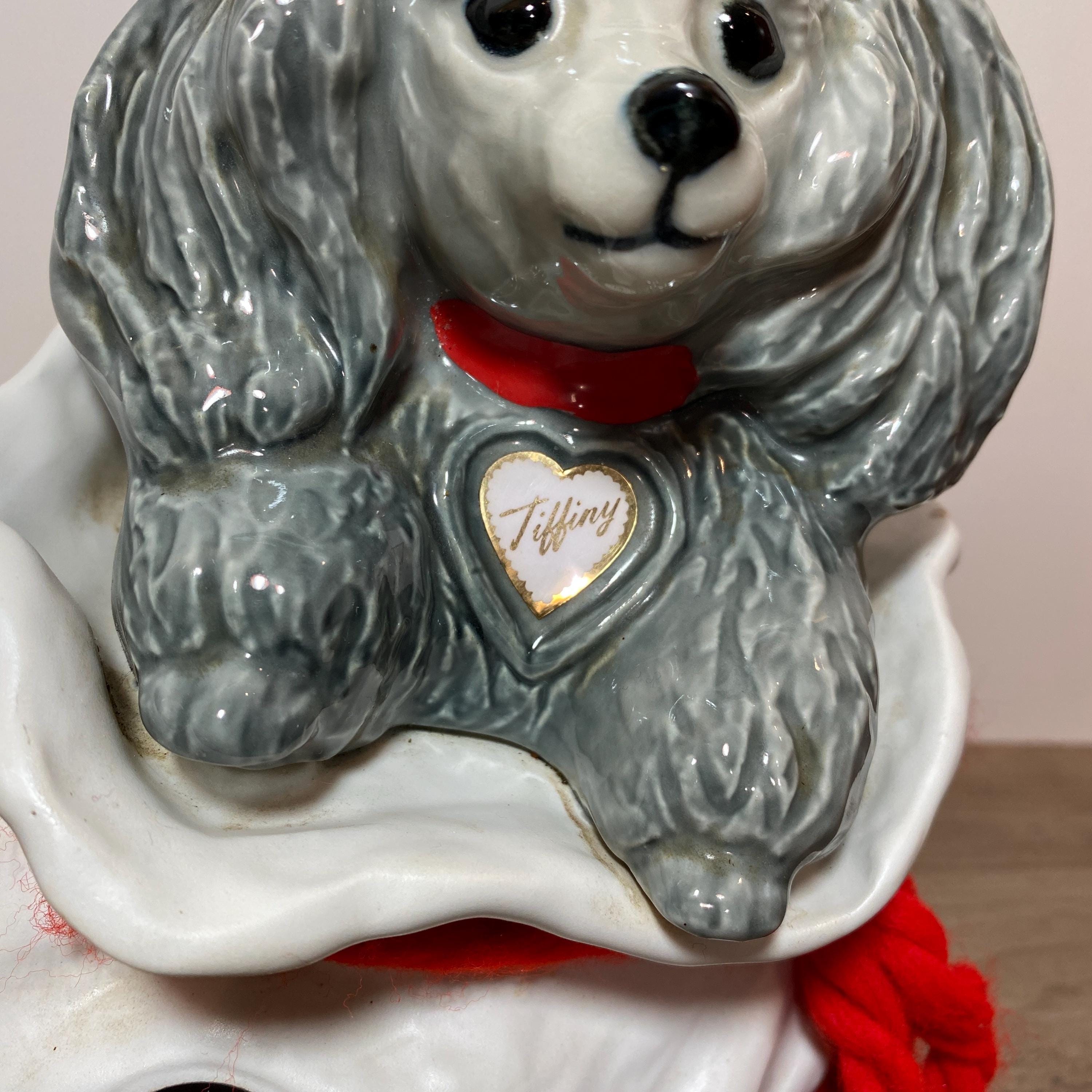 Vintage Tiffany Poodle Jim Beam Kentucky Bourbon Whisky Decanter