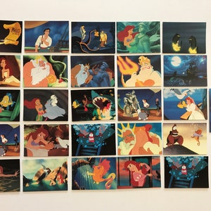VENTE 1991 La petite sirène Disney Pro jeu de cartes à collectionner au hasard, lot de 26 cartes échange collector Ariel Ursula des années 90