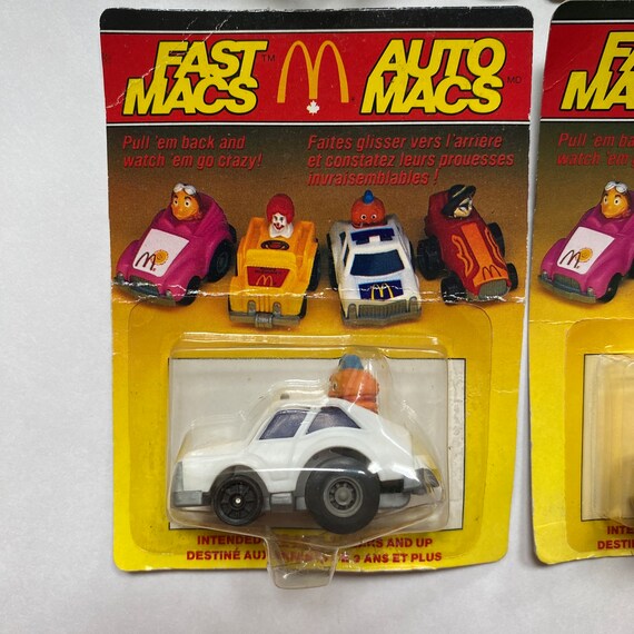 Vintage McDonalds (1985) FAST MACS set of 4 pull back cars