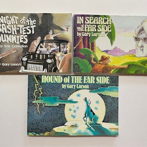 90s Far Side Comic Books Silly Strip Sunday Funnies Crash Test Dummies Hound of the in Search of Gary Larson