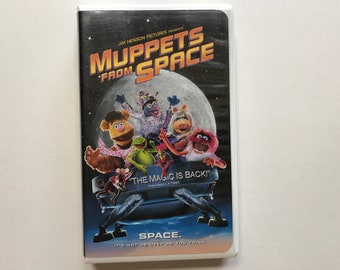 Vintage Muppets From Space Clamshell Case Jim Henson VHS Video 90s Animated Movie Film Tested Working