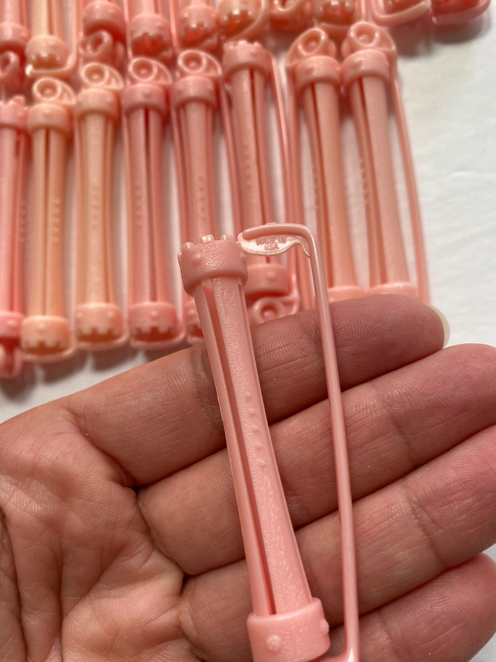 Vintage 70s Swing Arm Perm Rods Hair Perming Curlers Pink Etsy