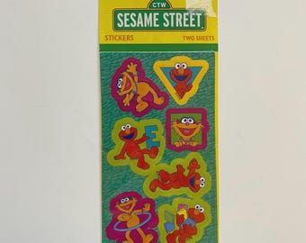 Sesame Street Stickers LOT 1998 Elmo and Zoe