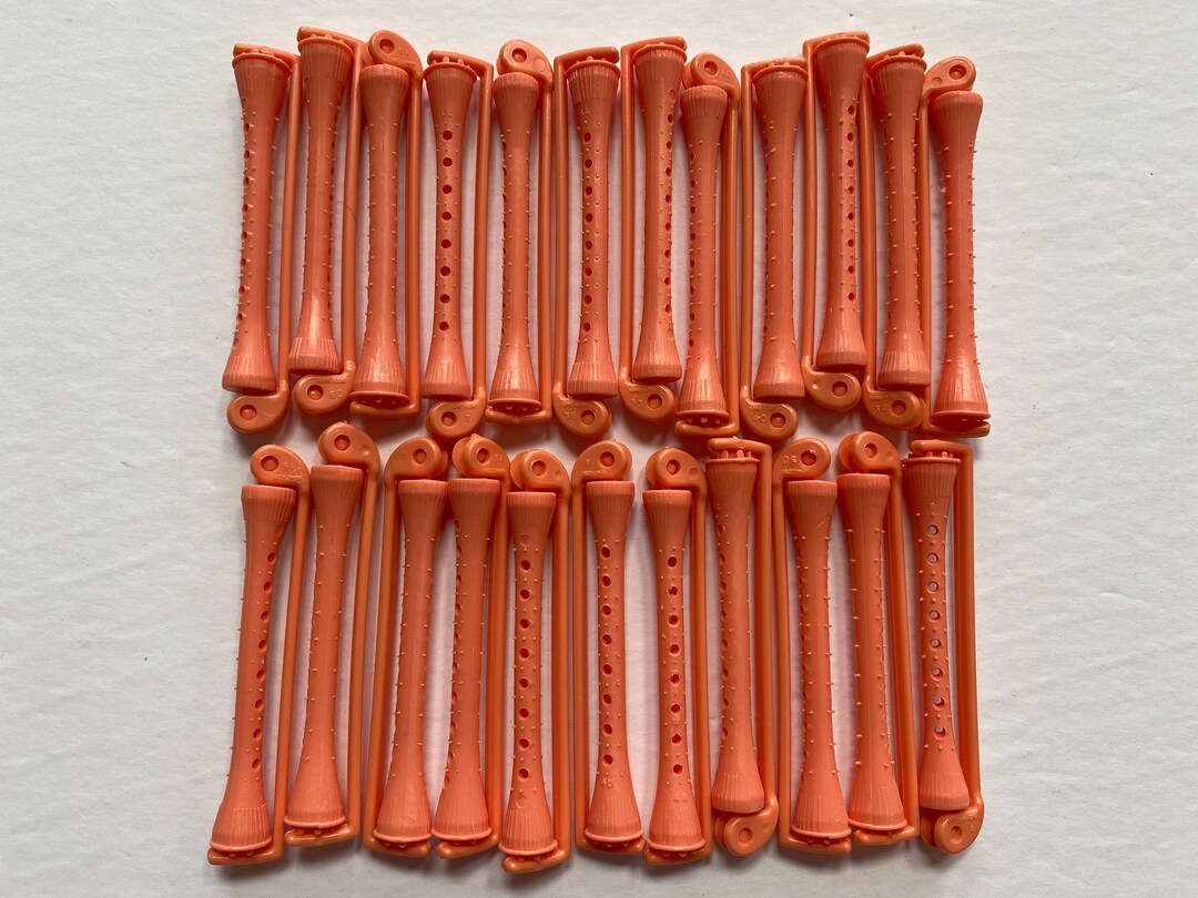 Vintage 70s Swing Arm Perm Rods Hair Perming Curlers Coral Etsy