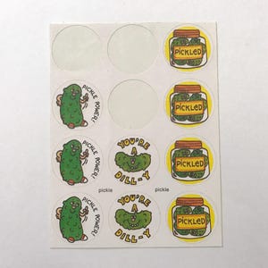 Scratch n Sniff Stickers Scented Pickles 80s 90s Kids Collectible Sticker Book Filler Smelly
