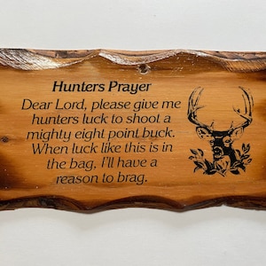 Hunters Prayers Vintage Wooden Sign Wall Hanging Home Decor Kinmount Outdoor Shop Canada