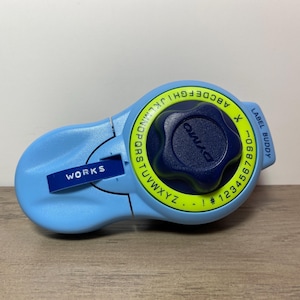 Dymo Label Buddy Label Maker with One Roll of Shiny Blue Embossing Tape Office Supply