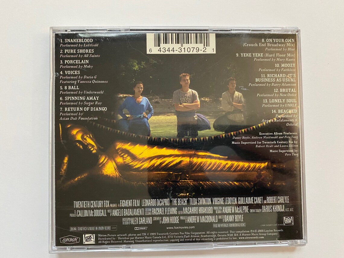 1999 the Beach Movie Soundtrack CD Album 90s Tested Working Etsy