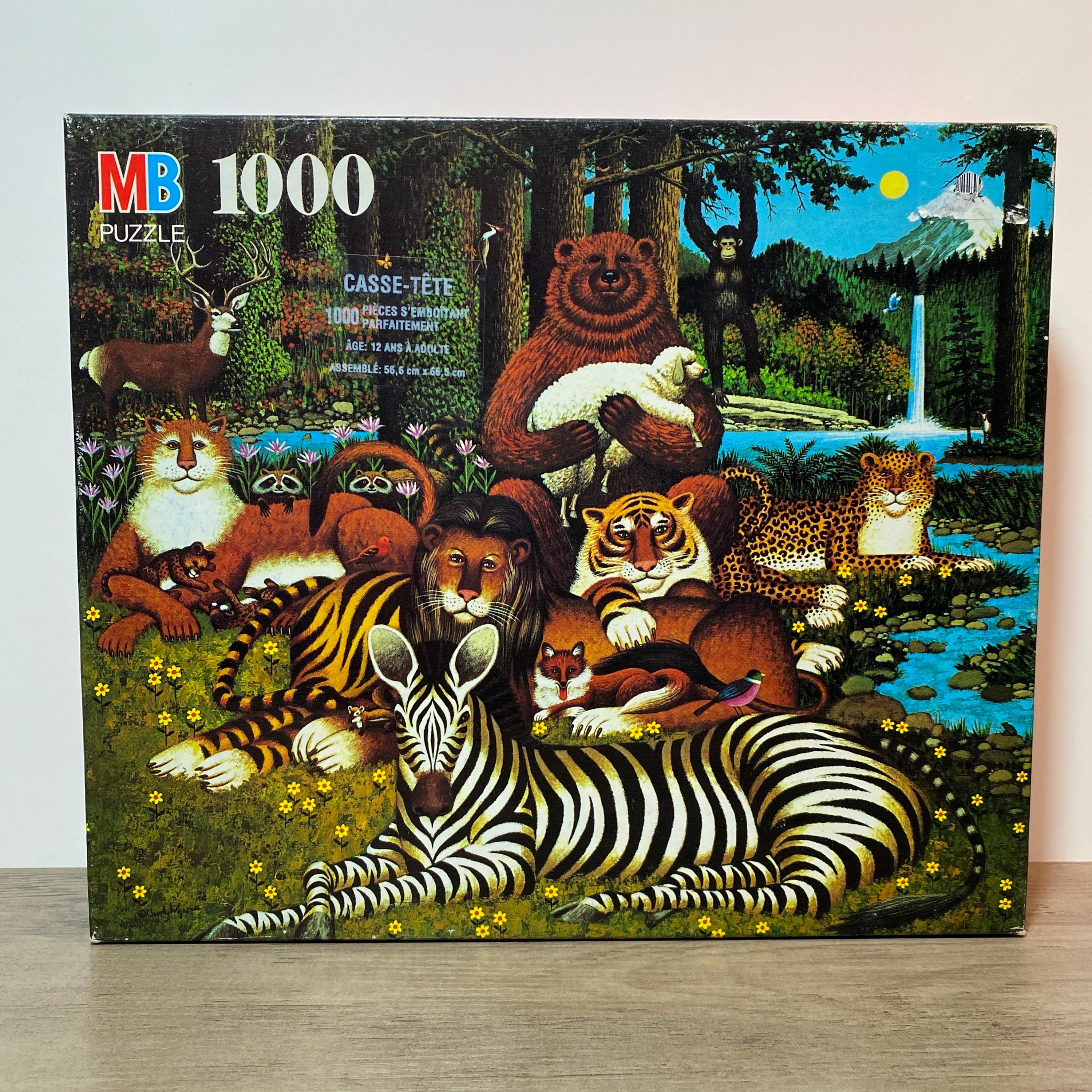 Charles Wysocki Jigsaw Puzzle Jungle Friends Made in USA 1000